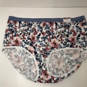 LANE BRYANT NWT CACIQUE COTTON FULL BRIEF PANTIES 18/20 PLUS Floral LOT OF 2